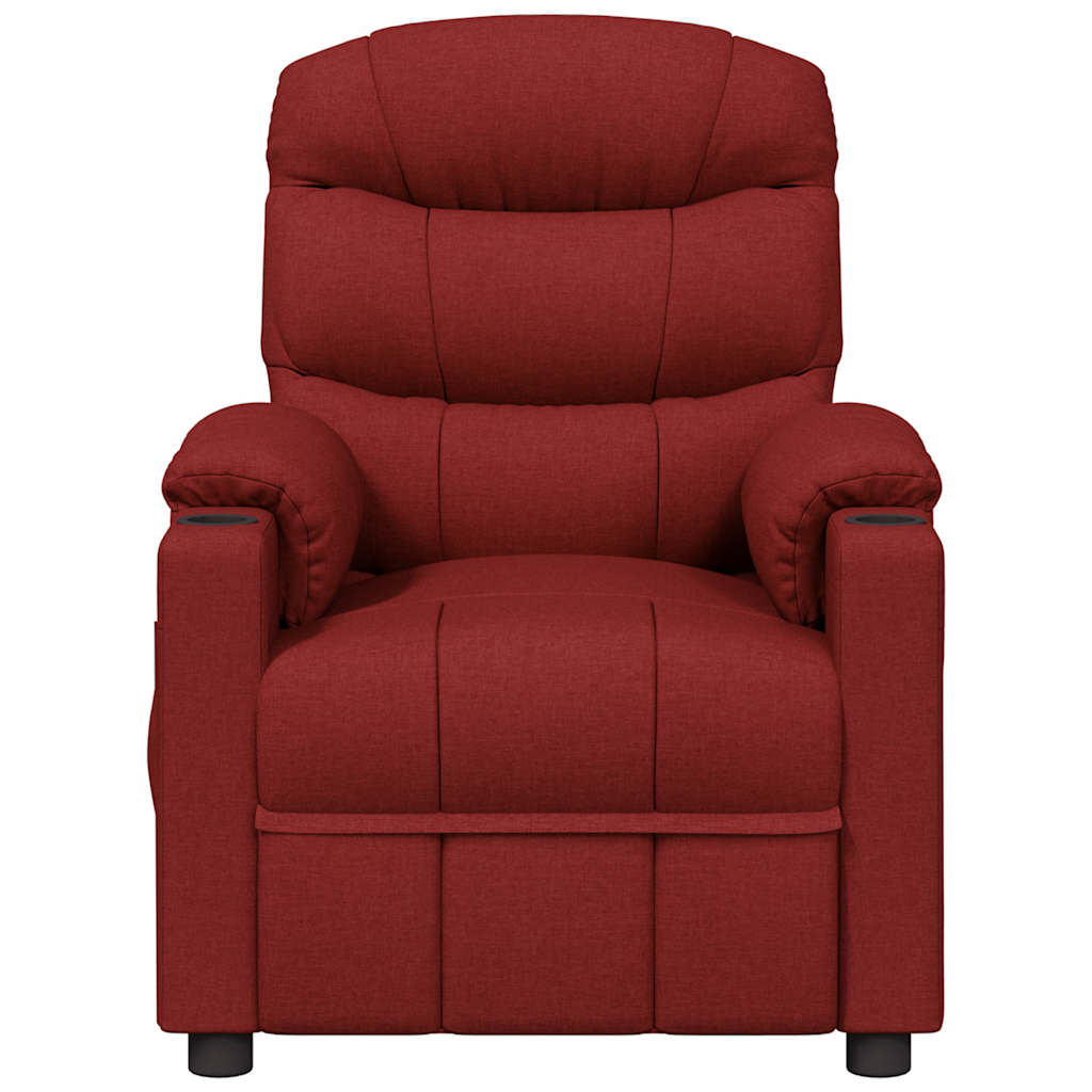 Vidaxl fauteuil verstelbaar stof wijnrood