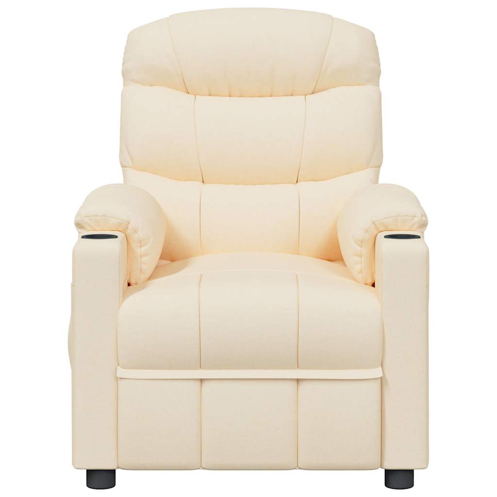 Vidaxl fauteuil verstelbaar stof crèmekleurig