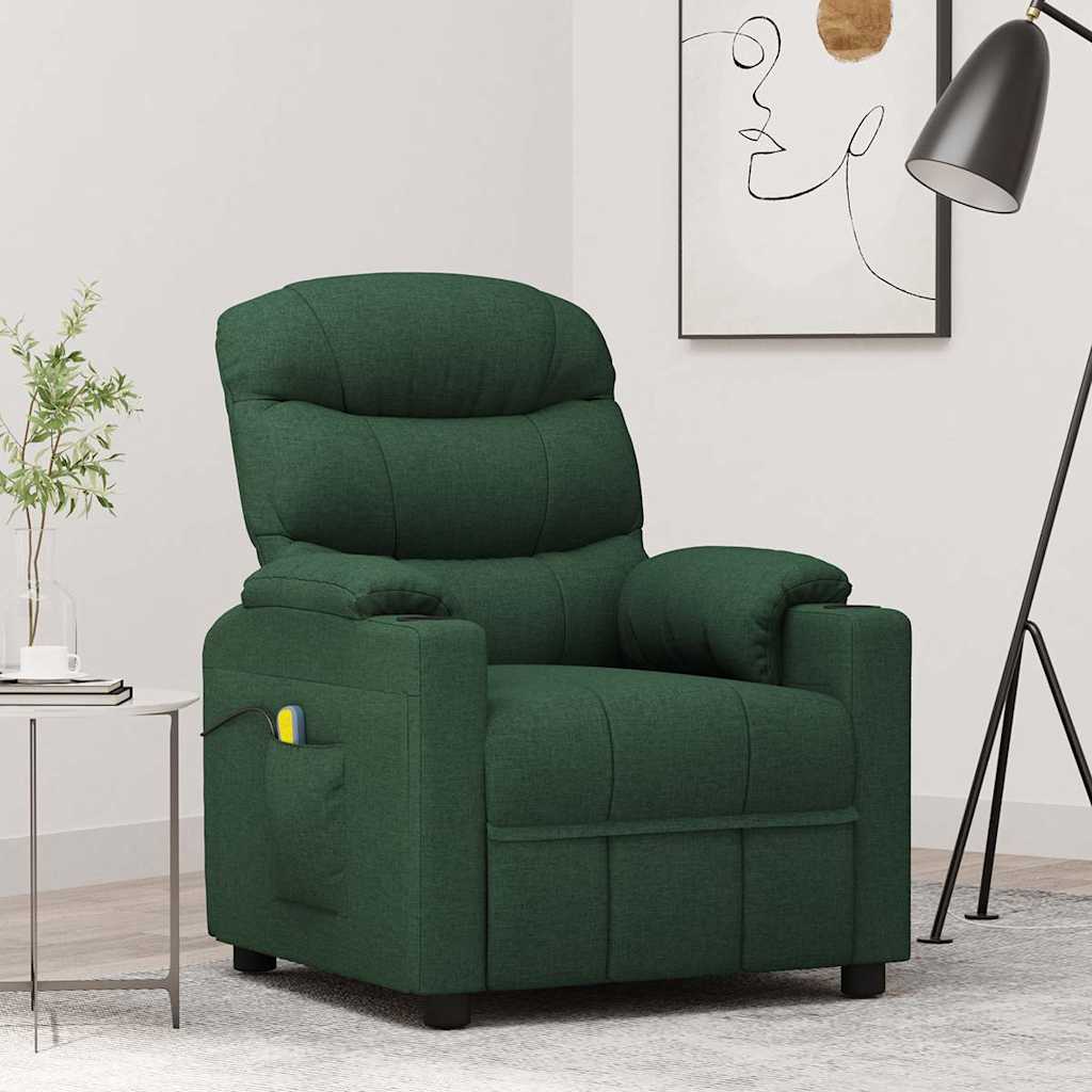 Vidaxl massagestoel stof donkergroen