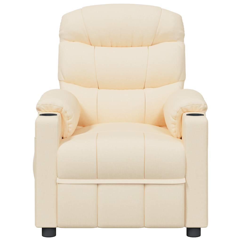 Vidaxl massagestoel stof crèmekleurig