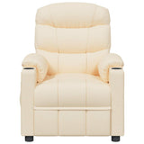 Vidaxl massagestoel stof crèmekleurig