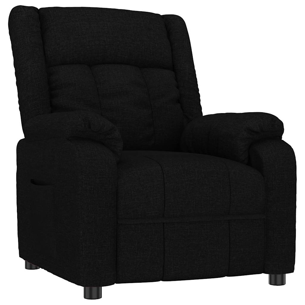 Vidaxl fauteuil verstelbaar stof zwart