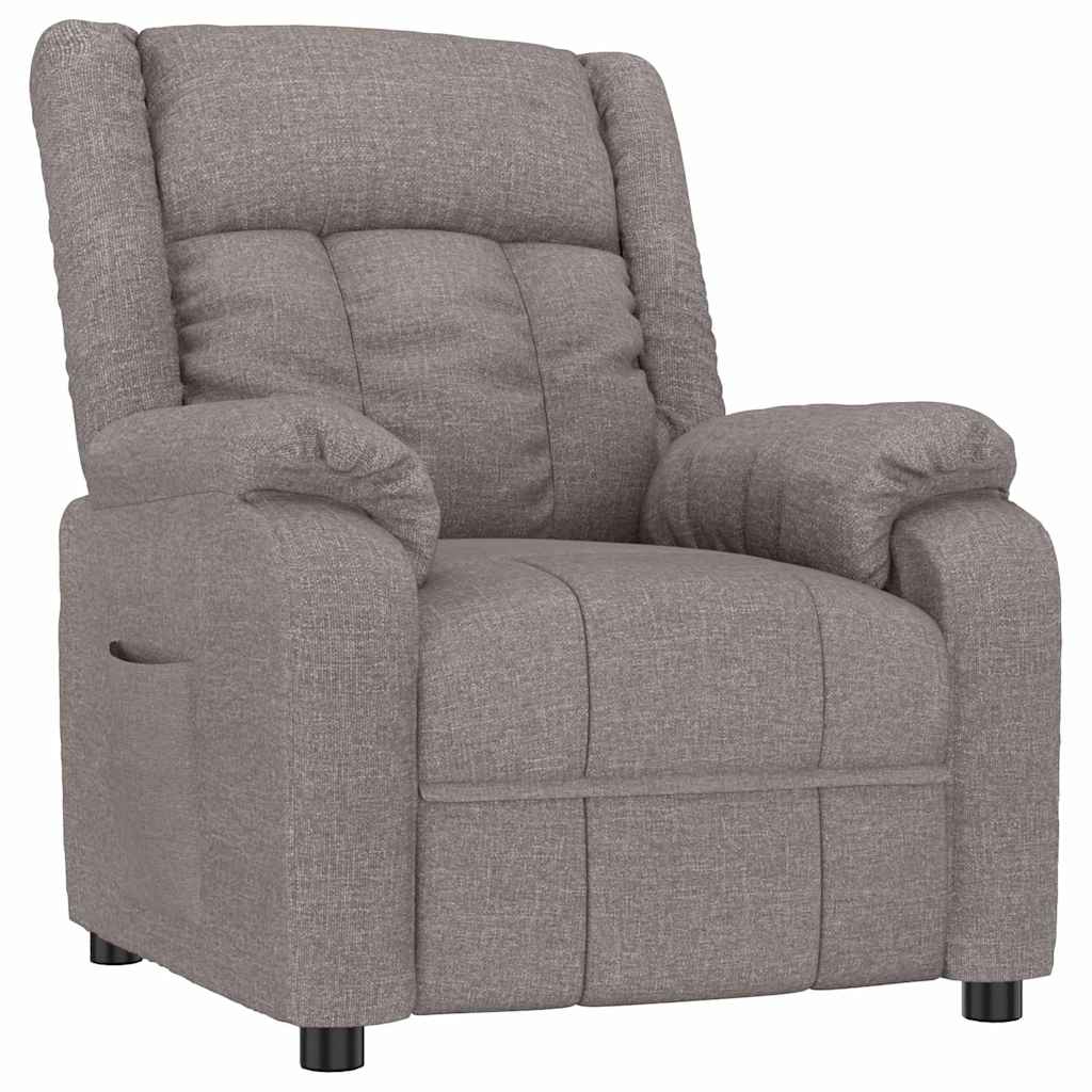 Vidaxl fauteuil verstelbaar stof taupe