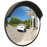 Vidaxl buiten convex verkeersspiegel zwart ø60 cm polycarbonaat
