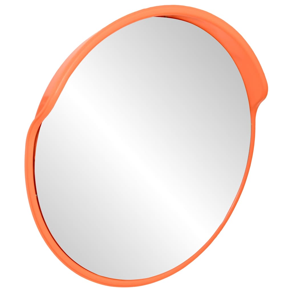 Vidaxl buiten convex verkeersspiegel oranje ø30 cm polycarbonaat