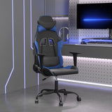 Vidaxl massage gamestoel kunstleer zwart en blauw