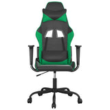 Vidaxl massage gamestoel kunstleer zwart en groen