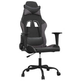 Vidaxl massage gamestoel kunstleer zwart en grijs