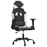 Vidaxl massage gamestoel kunstleer zwart en wit