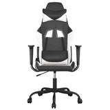 Vidaxl massage gamestoel kunstleer zwart en wit