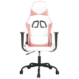Vidaxl massage gamestoel kunstleer wit en roze