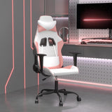 Vidaxl massage gamestoel kunstleer wit en roze