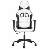 Vidaxl massage gamestoel kunstleer wit en zwart