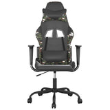 Vidaxl massage gamestoel kunstleer zwart en camouflage