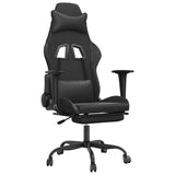 Vidaxl massage gamestoel met voetensteun kunstleer zwart