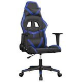 Vidaxl massage gamestoel kunstleer zwart en blauw