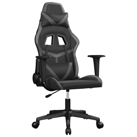 Vidaxl massage gamestoel kunstleer zwart en grijs
