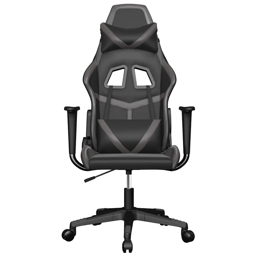 Vidaxl massage gamestoel kunstleer zwart en grijs