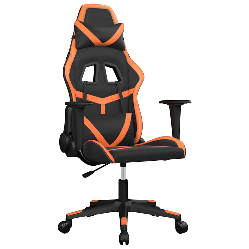 Vidaxl massage gamestoel kunstleer zwart en oranje