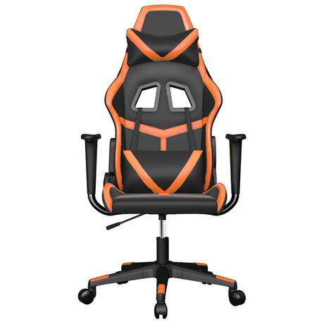 Vidaxl massage gamestoel kunstleer zwart en oranje