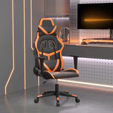 Vidaxl massage gamestoel kunstleer zwart en oranje
