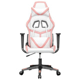 Vidaxl massage gamestoel kunstleer wit en roze