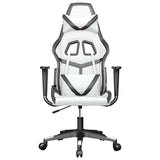 Vidaxl massage gamestoel kunstleer wit en zwart