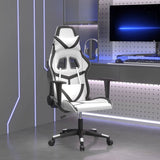 Vidaxl massage gamestoel kunstleer wit en zwart