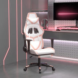 Vidaxl massage gamestoel met voetensteun kunstleer zwart en roze