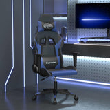 Vidaxl massage gamestoel kunstleer zwart en blauw