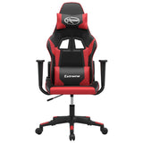 Vidaxl massage gamestoel kunstleer zwart en rood