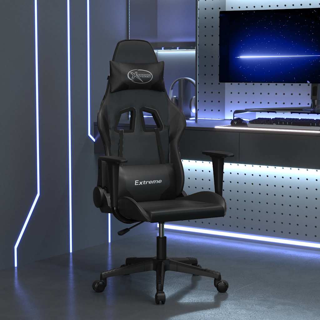 Vidaxl massage gamestoel kunstleer zwart