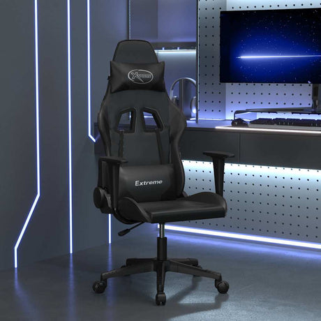 Vidaxl massage gamestoel kunstleer zwart
