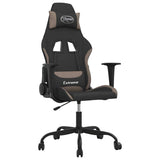 Vidaxl massage gamestoel stof zwart en taupe