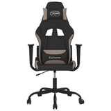 Vidaxl massage gamestoel stof zwart en taupe
