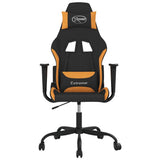 Vidaxl massage gamestoel stof zwart en oranje