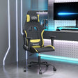 Vidaxl massage gamestoel stof zwart en lichtgroen