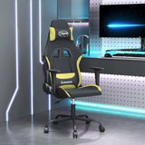 Vidaxl massage gamestoel stof zwart en lichtgroen