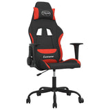 Vidaxl massage gamestoel stof zwart en rood