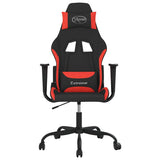 Vidaxl massage gamestoel stof zwart en rood