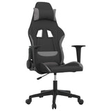 Vidaxl massage gamestoel stof zwart en lichtgrijs