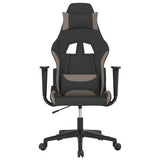 Vidaxl massage gamestoel stof zwart en taupe