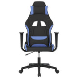 Vidaxl massage gamestoel stof zwart en blauw