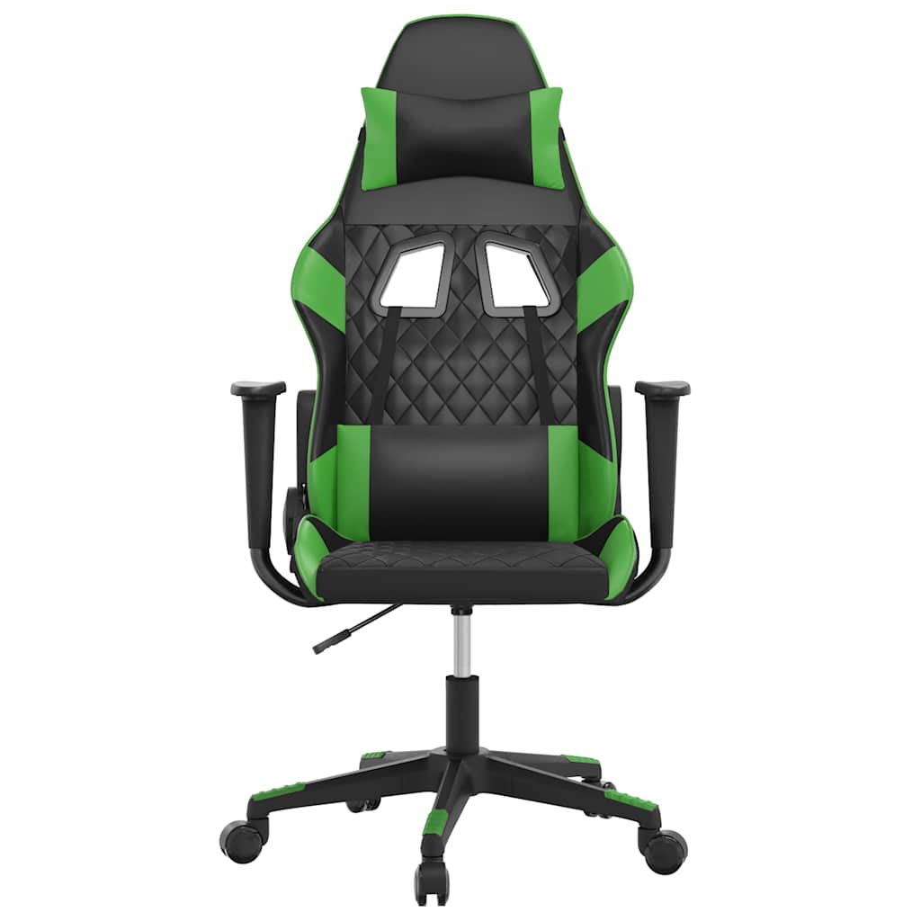 Vidaxl massage gamestoel kunstleer zwart en groen