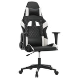 Vidaxl massage gamestoel kunstleer zwart en wit