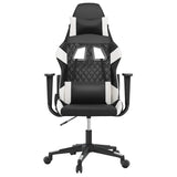 Vidaxl massage gamestoel kunstleer zwart en wit