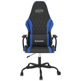 Vidaxl massage gamestoel kunstleer zwart en blauw
