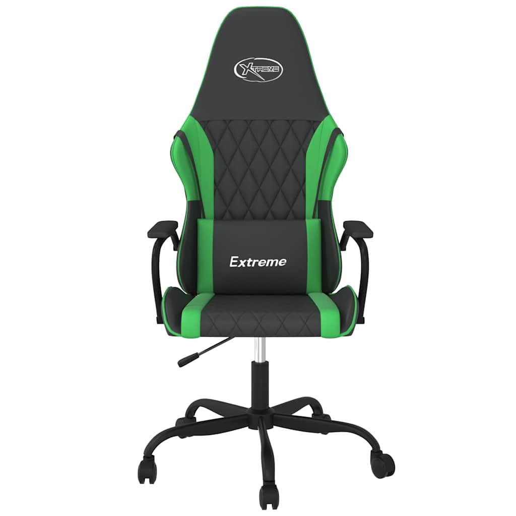 Vidaxl massage gamestoel kunstleer zwart en groen