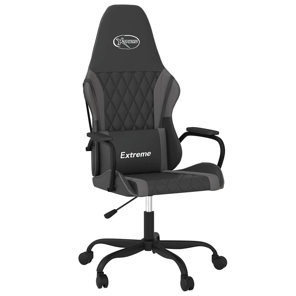 Vidaxl massage gamestoel kunstleer zwart en grijs