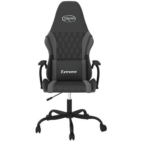 Vidaxl massage gamestoel kunstleer zwart en grijs